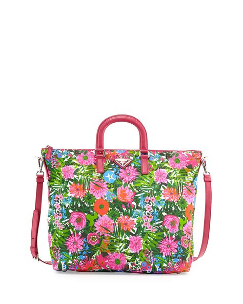 prada limited edition floral print satin tote|PRADA Flower Bags & Handbags for Women for sale .